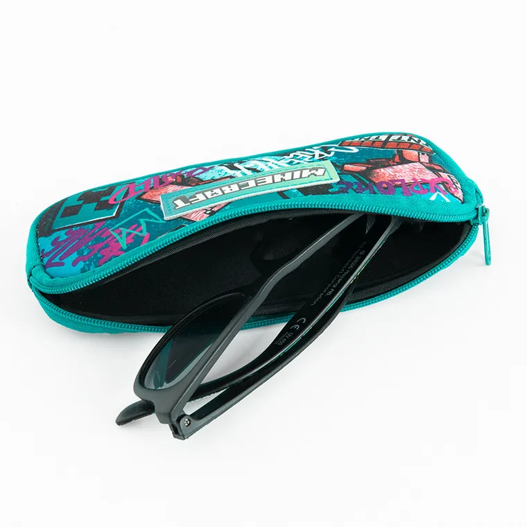 Cool Club, Ochelari de soare pentru baieti, Cutie de ochelari, mix, imprimeu Minecraft