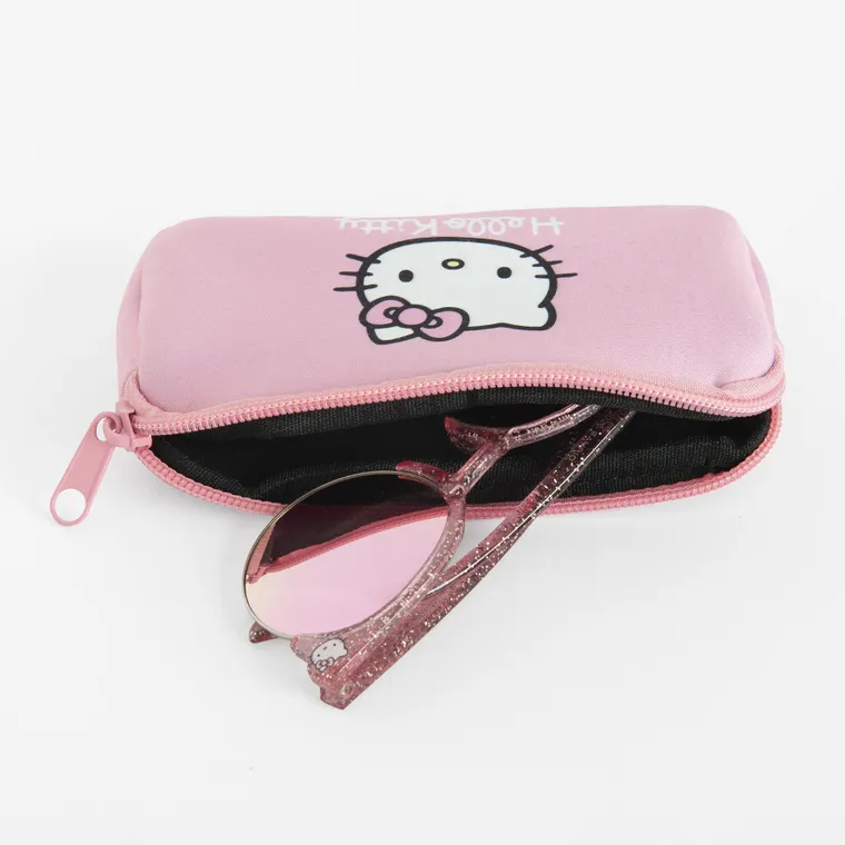Cool Club, Ochelari de soare pentru fete, Cutie de ochelari, imprimeu Hello Kitty and Friends