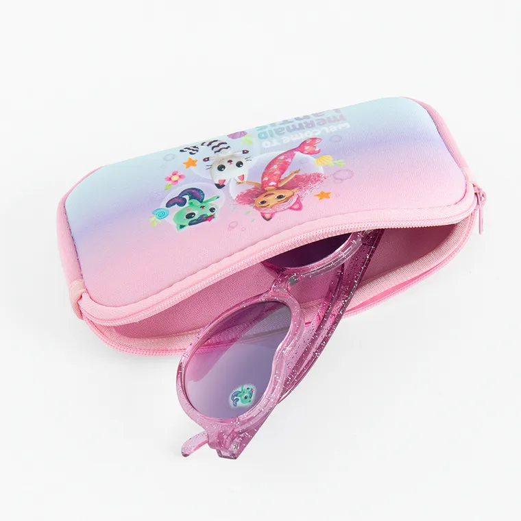 Cool Club, Ochelari de soare pentru fete, Cutie de ochelari, roz, imprimeu Gabby's Dollhouse
