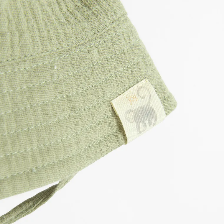 Cool Club, Palarie pentru baieti, cu snur, muselina, verde