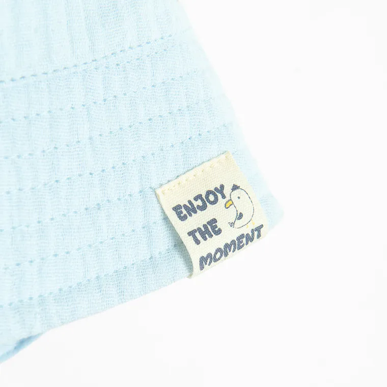 Cool Club, Palarie pentru baieti, muselina, cu snur, albastru