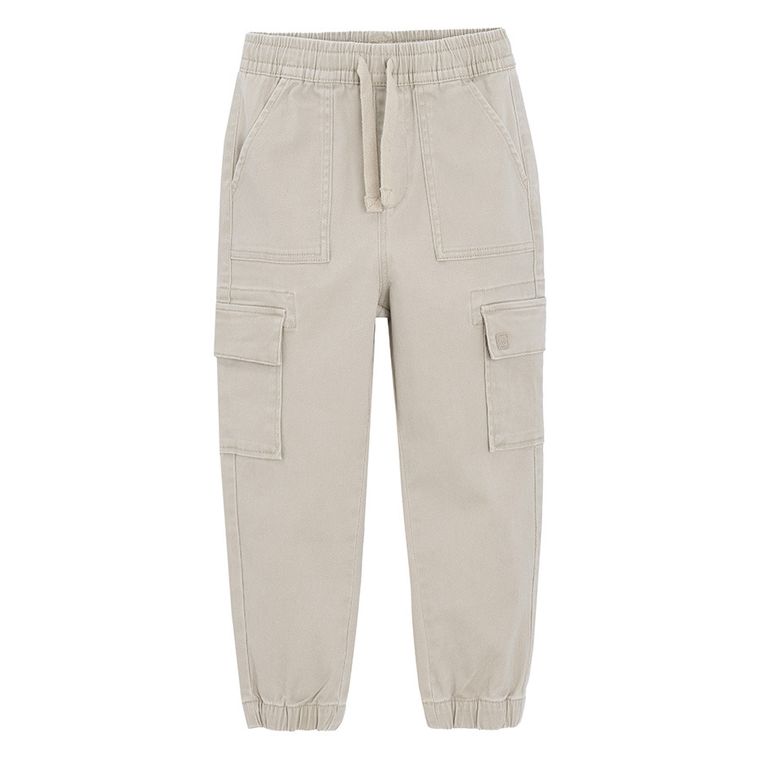 Cool Club, Pantaloni din material textil pentru baieti, bej