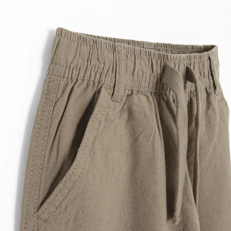 Cool Club, Pantaloni din material textil pentru baieti, cu in, relaxed, maro