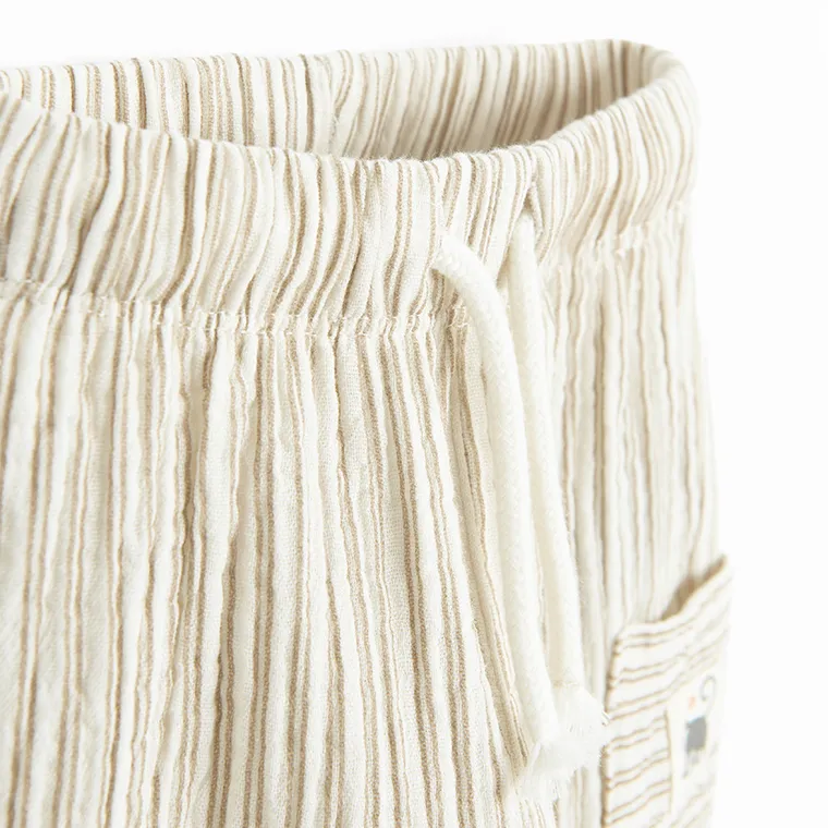 Cool Club, Pantaloni din material textil pentru baieti, ecru