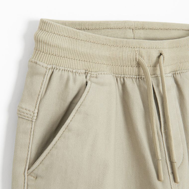 Cool Club, Pantaloni din material textil pentru baieti, jogger, bej