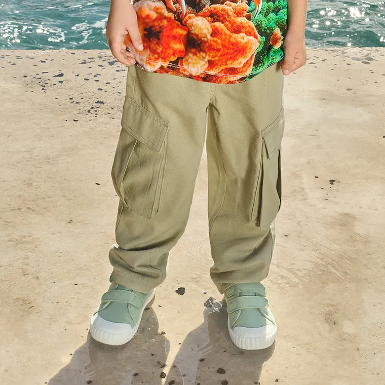 Cool Club, Pantaloni din material textil pentru baieti, kaki