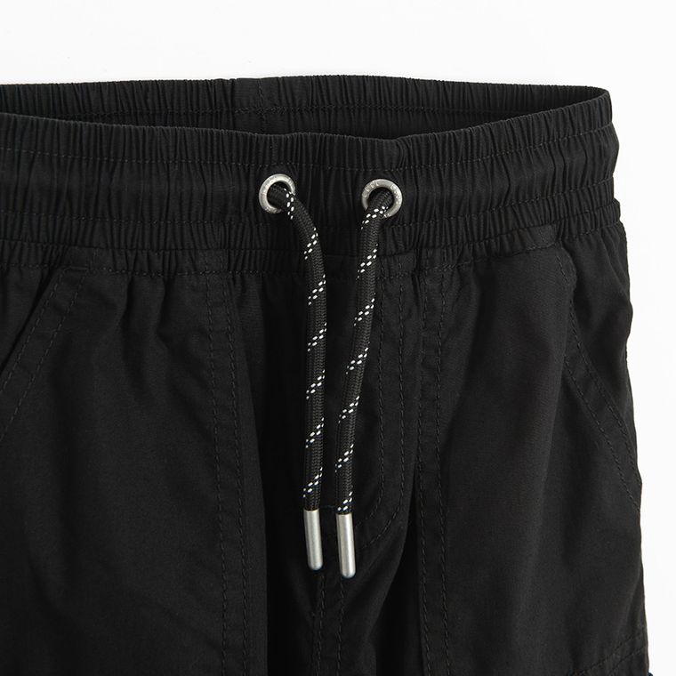 Cool Club, Pantaloni din material textil pentru baieti, loose fit, negru