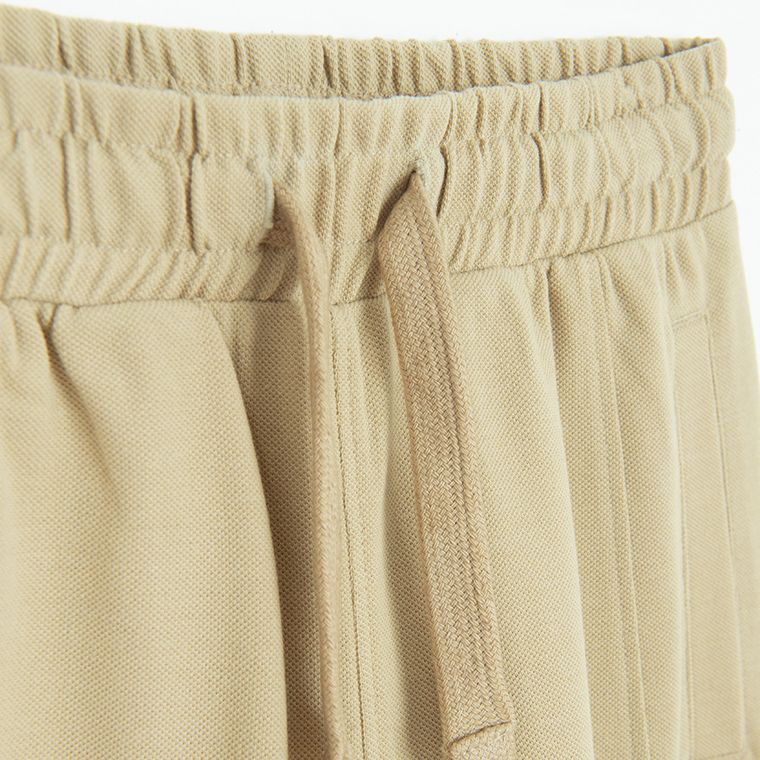 Cool Club, Pantaloni din material textil pentru baieti, relax, bej