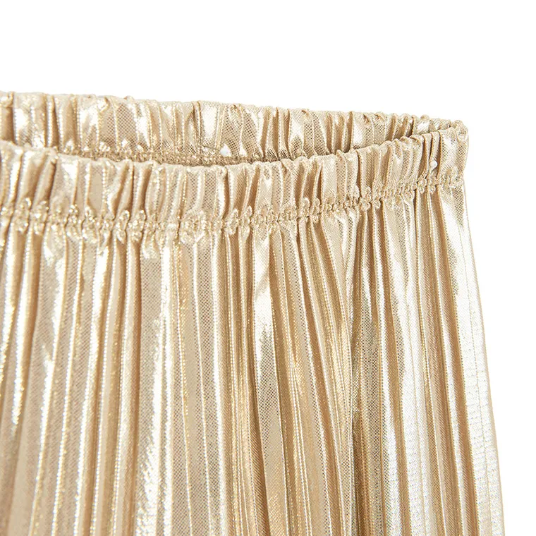 Cool Club, Pantaloni din material textil pentru fete, wide, auriu