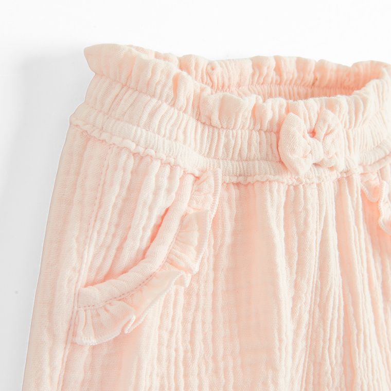 Cool Club, Pantaloni fara botosei pentru fete, muselina, roz