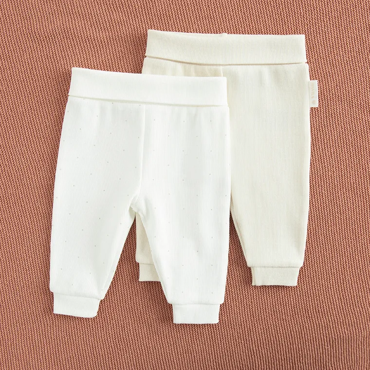 Cool Club, Pantaloni pentru bebelusi, din tricot striat, mix, set, 2 buc.