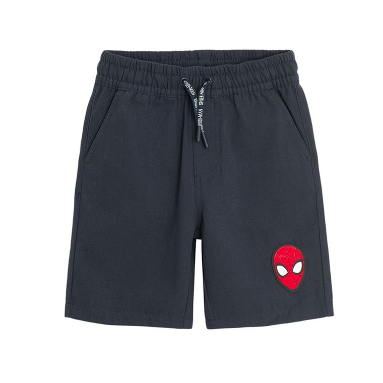 Cool Club, Pantaloni scurti de blugi pentru baieti, bleumarin, imprimeu Spider-Man