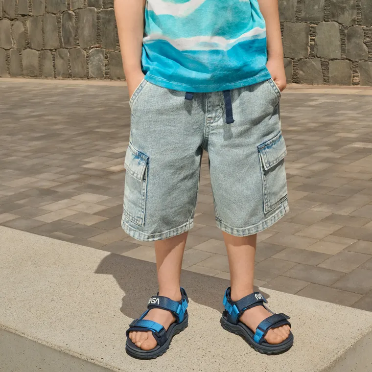 Cool Club, Pantaloni scurti de blugi pentru baieti, pull on, albastru