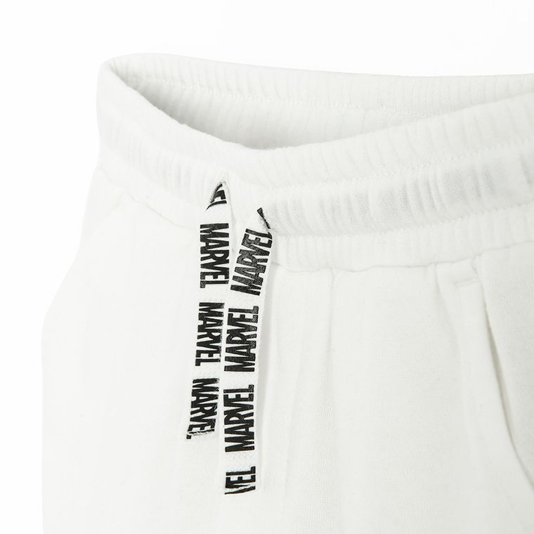 Cool Club, Pantaloni scurti pentru baieti, alb, imprimeu Spider-Man