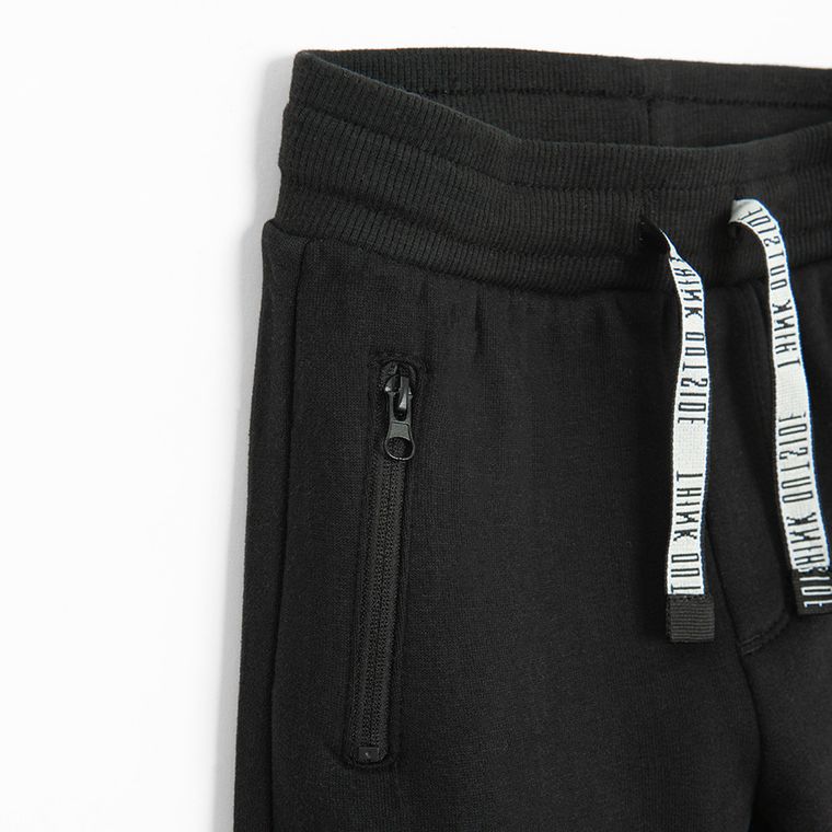 Cool Club, Pantaloni trening pentru baieti, caldurosi, negru