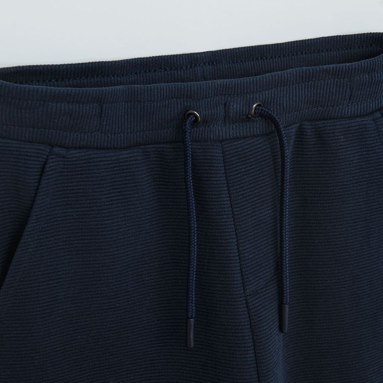 Cool Club, Pantaloni trening pentru baieti, din tricot striat, bleumarin