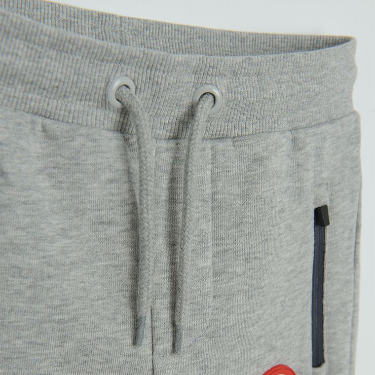 Cool Club, Pantaloni trening pentru baieti, gri, imprimeu Marvel Super Heroes