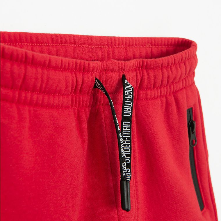 Cool Club, Pantaloni trening pentru baieti, rosu, imprimeu Spider-Man