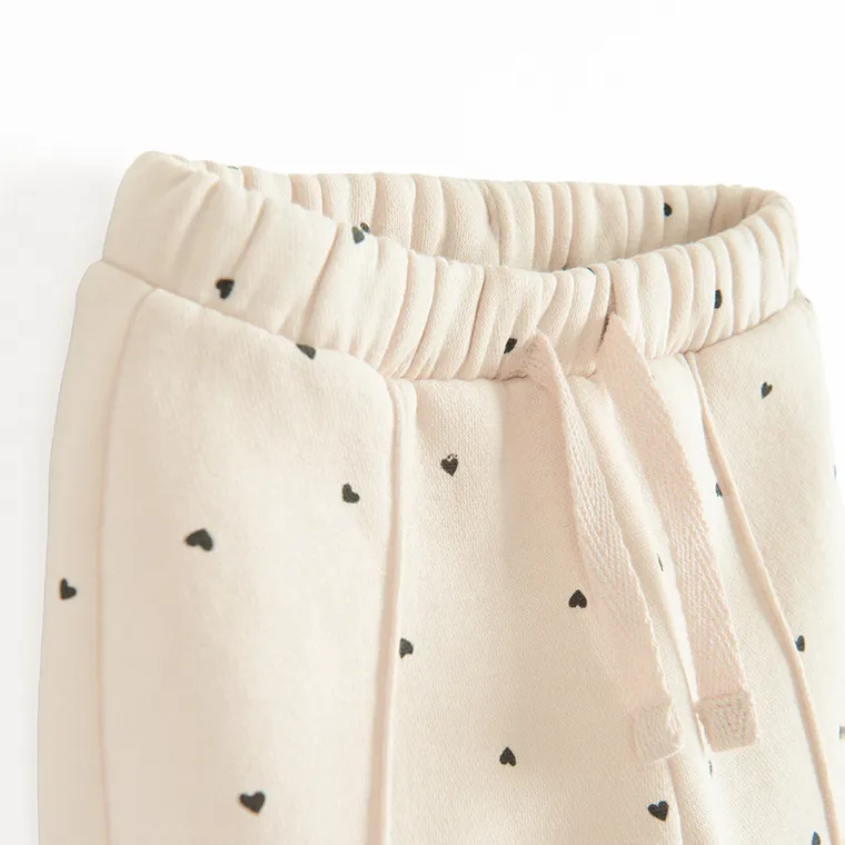 Cool Club, Pantaloni trening pentru fete, caldurosi, bej