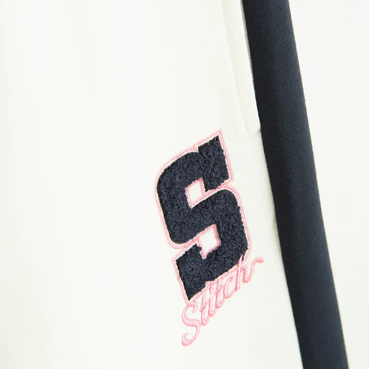 Cool Club, Pantaloni trening pentru fete, wide, alb, imprimeu Lilo si Stitch