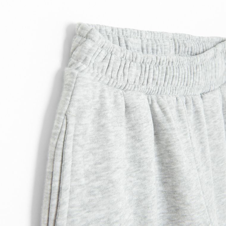 Cool Club, Pantaloni trening pentru fete, wide, caldurosi, gri melanj