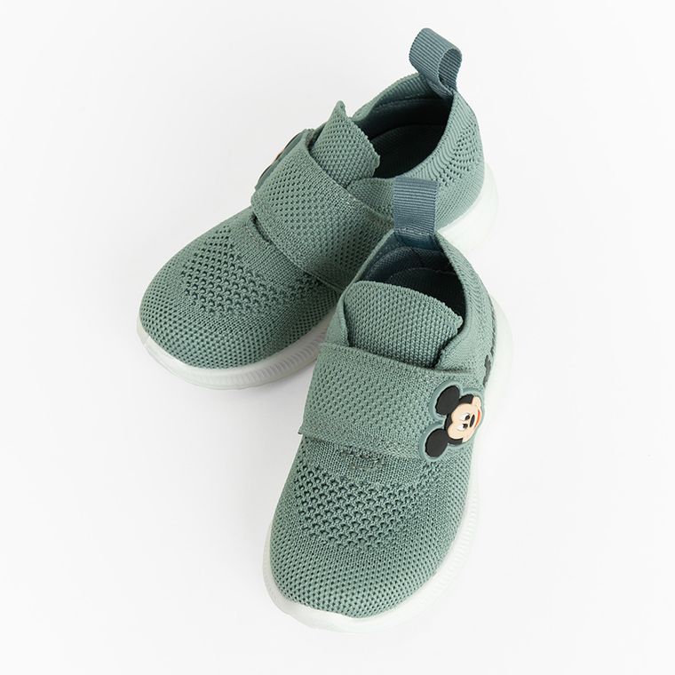 Cool Club, Pantofi sport pentru baieti, verde, imprimeu Mickey Mouse