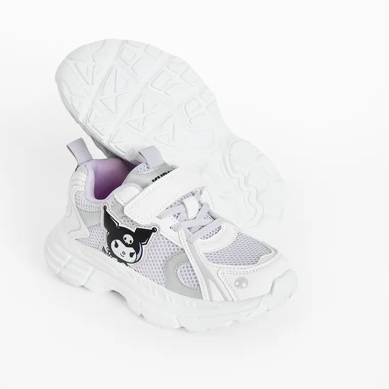 Cool Club, Pantofi sport pentru fete, alb-violet, imprimeu Kuromi