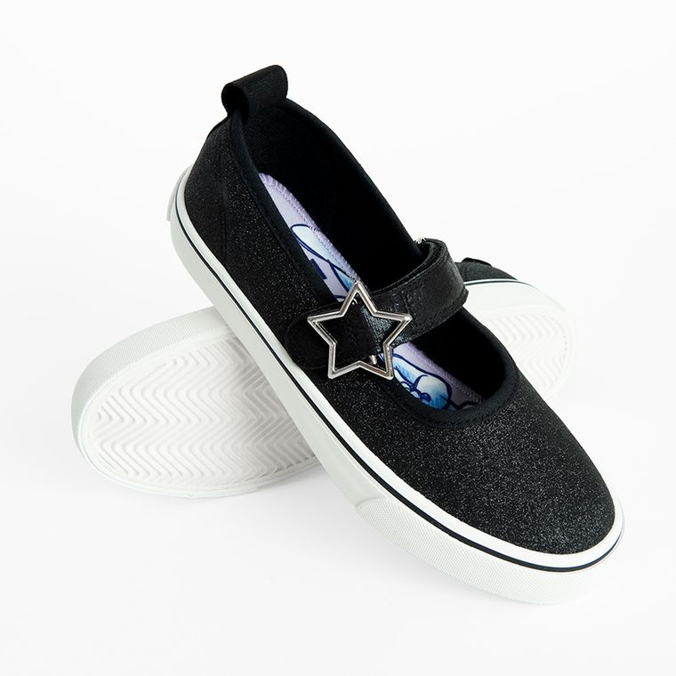 Cool Club, Papuci de casa pentru fete, negru, imprimeu Lilo si Stitch