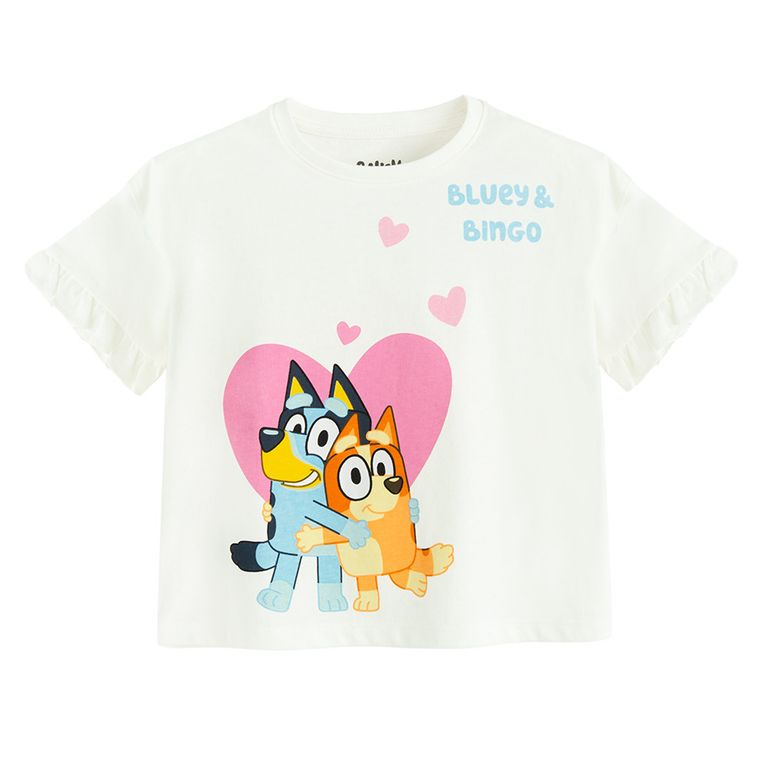 Cool Club, Pijama pentru fete, alb, imprimeu Bluey