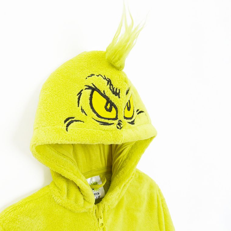Cool Club, Pijama-salopeta cu gluga pentru baieti, verde, Grinch