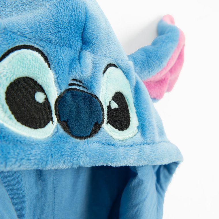 Cool Club, Pijama-salopeta cu gluga pentru fete, albastru, imprimeu Lilo si Stitch