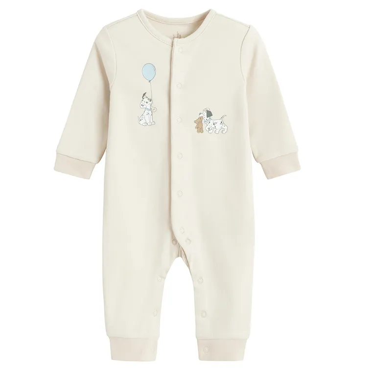 Cool Club, Pijama tip salopeta pentru bebelusi, mix, imprimeu 101 Dalmatieni, set, 2 buc.