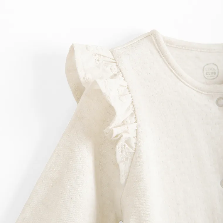 Cool Club, Pijama tip salopeta pentru fete, bej