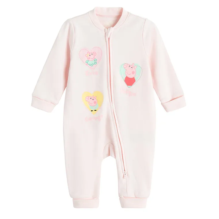 Cool Club, Pijama tip salopeta pentru fete, mix, imprimeu Peppa Pig, set, 2 buc.