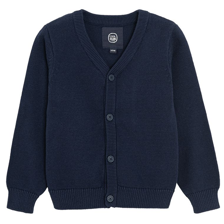 Cool Club, Pulover pentru baieti, cu nasturi, bleumarin