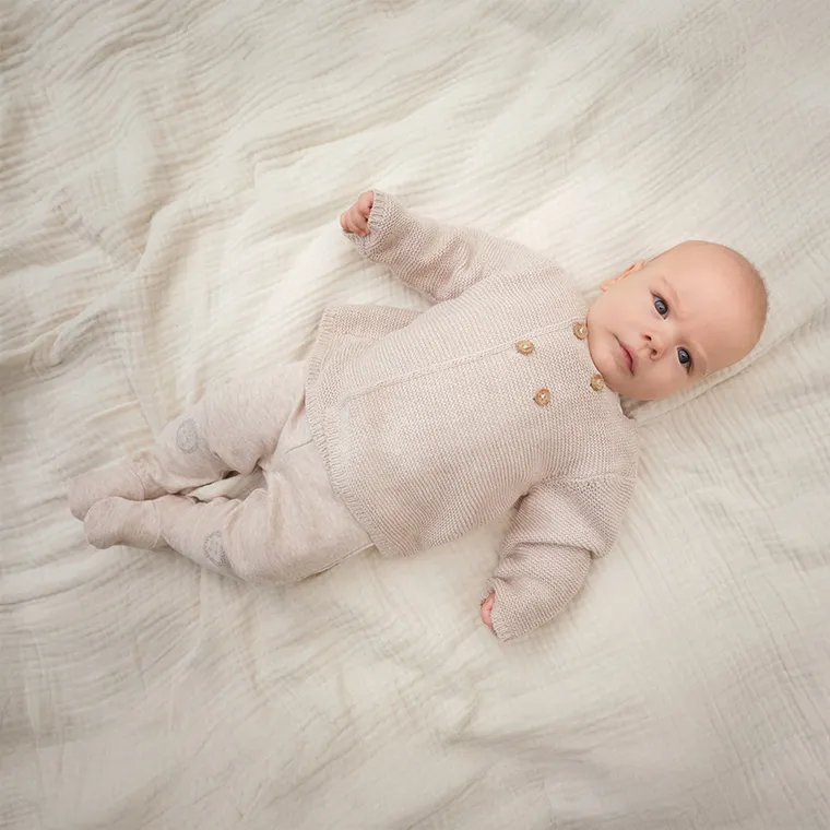 Cool Club, Pulover pentru bebelusi, cu nasturi, bej