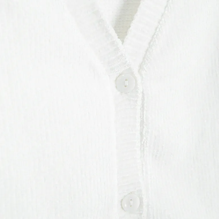 Cool Club, Pulover pentru fete, cu nasturi, alb