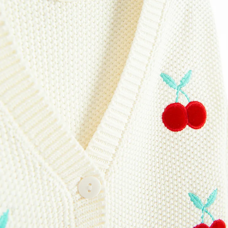 Cool Club, Pulover pentru fete, cu nasturi, alb