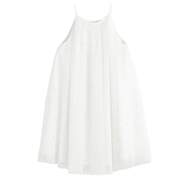 Cool Club, Rochie cu bretele pentru fete, alb