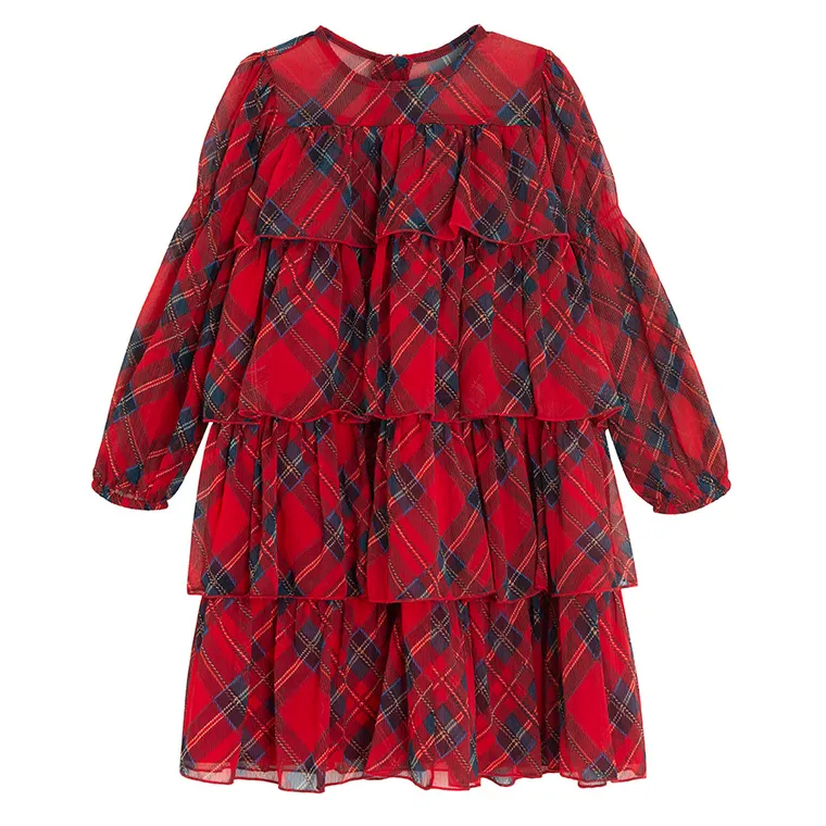 Cool Club, Rochie cu maneca lunga pentru fete, rosu