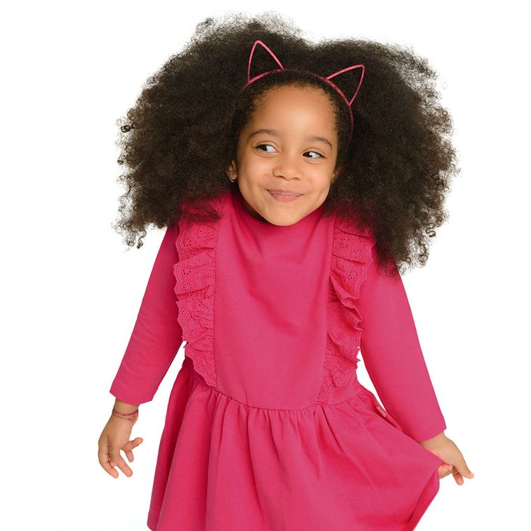 Cool Club, Rochie cu maneca lunga pentru fete, roz