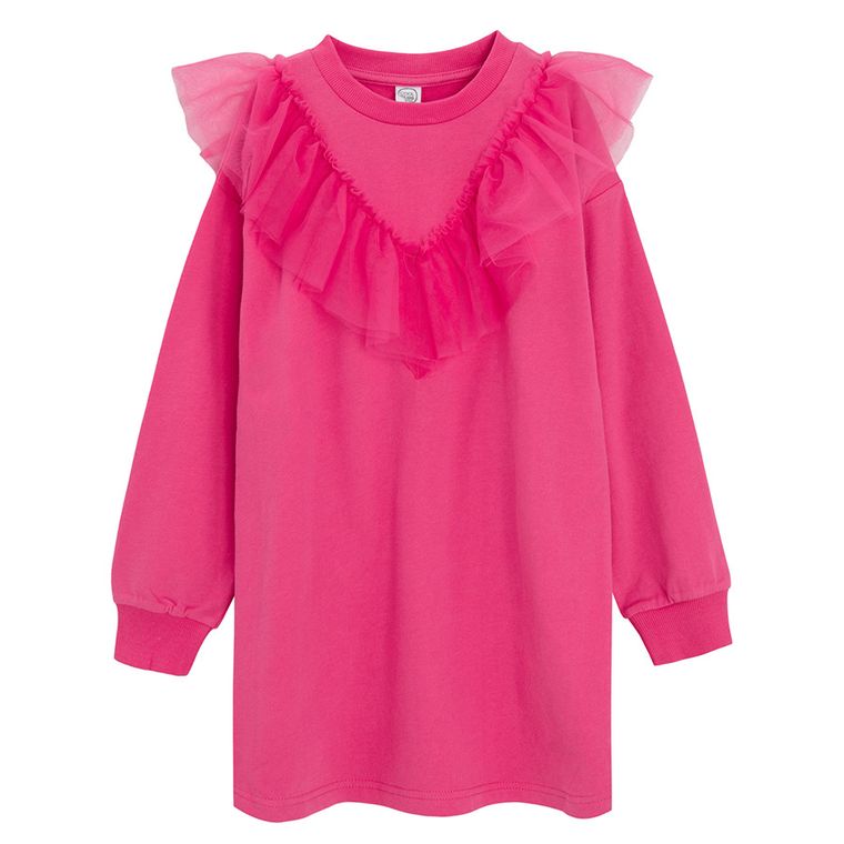 Cool Club, Rochie cu maneca lunga pentru fete, roz