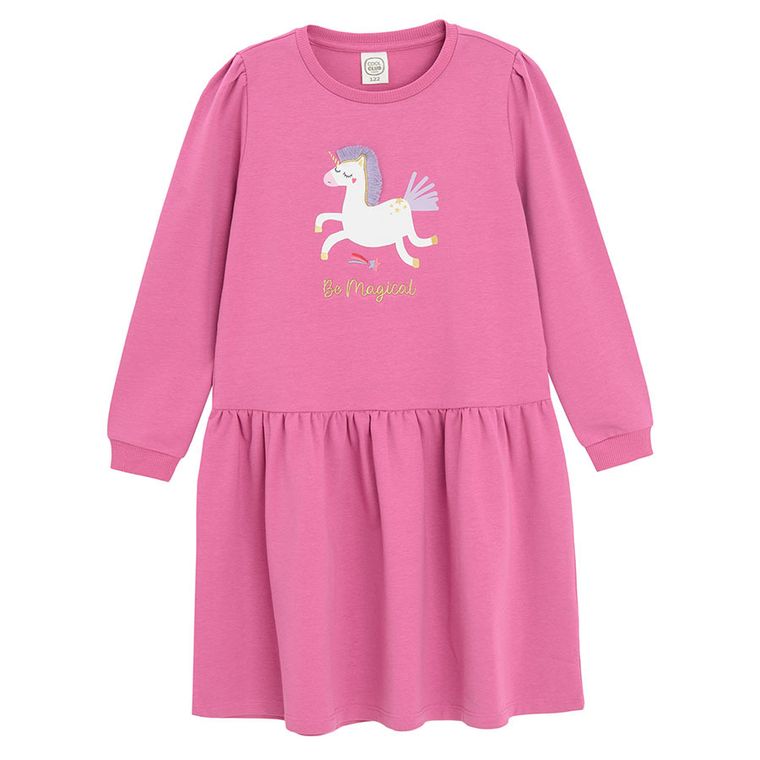 Cool Club, Rochie cu maneca lunga pentru fete, roz