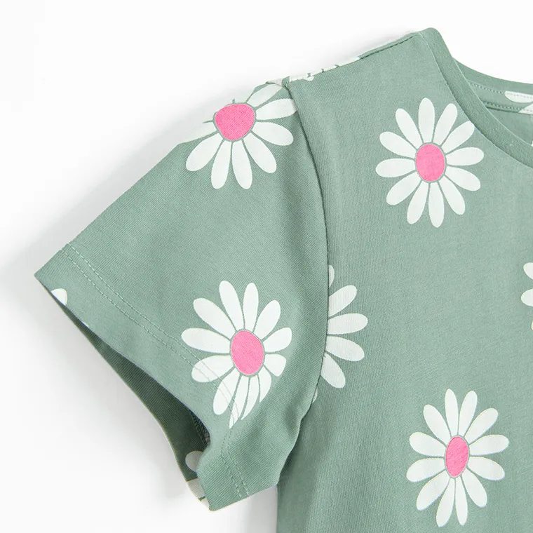 Cool Club, Rochie cu maneca lunga pentru fete, verde