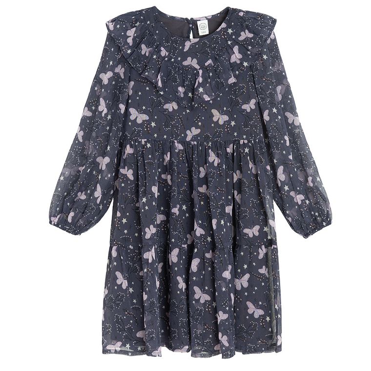 Cool Club, Rochie cu maneca lunga pentru fete, violet