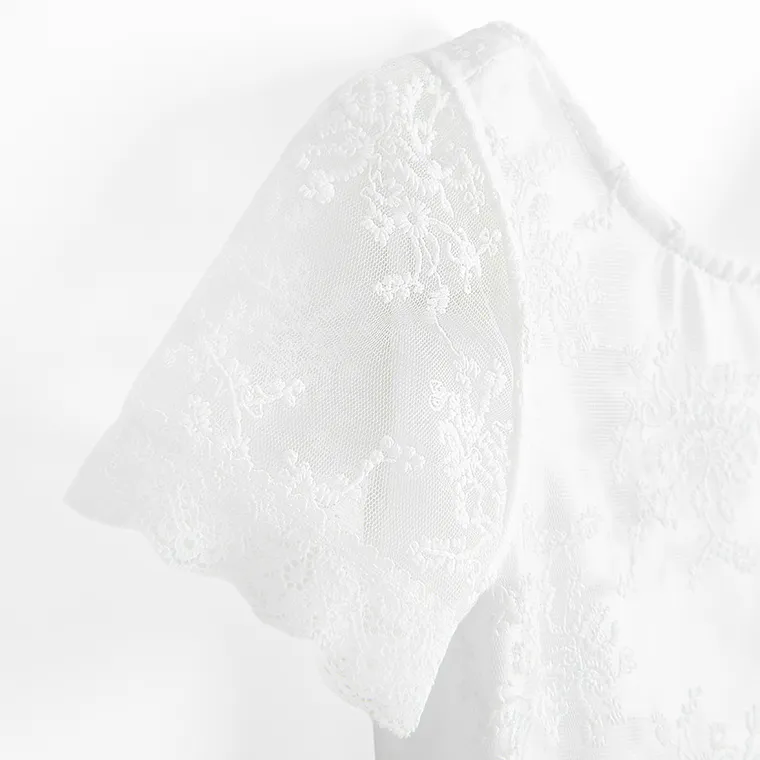 Cool Club, Rochie cu maneca scurta pentru fete, alb