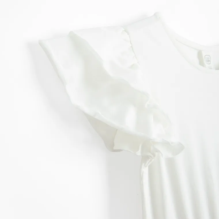 Cool Club, Rochie cu maneca scurta pentru fete, alb-roz