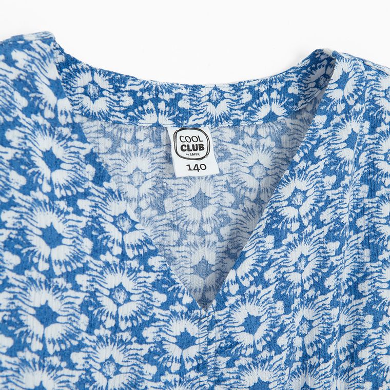 Cool Club, Rochie cu maneca scurta pentru fete, albastru