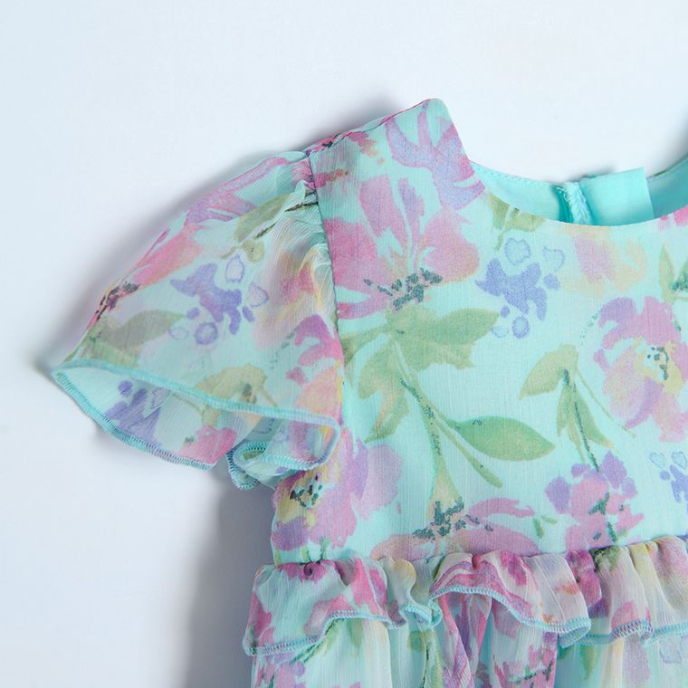 Cool Club, Rochie cu maneca scurta pentru fete, menta verde