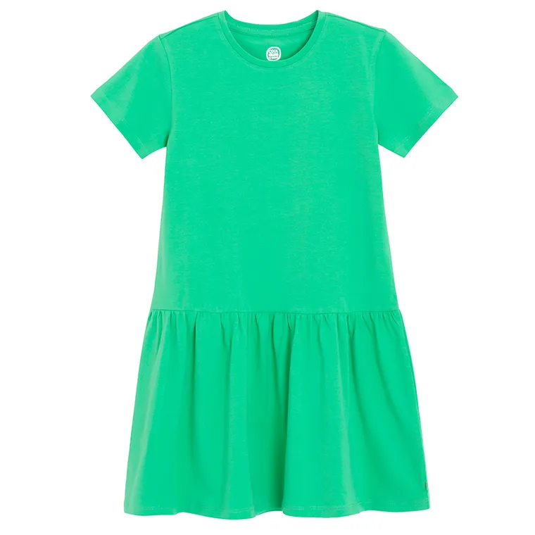 Cool Club, Rochie cu maneca scurta pentru fete, verde